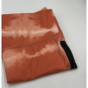 Women's Nike One Luxe Bike Training Shorts 7"‎ Orange Black stripe Sz Med New